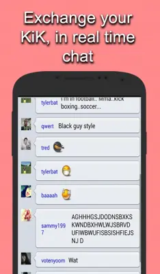 Chatrooms for Kik android App screenshot 0