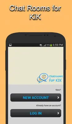 Chatrooms for Kik android App screenshot 1